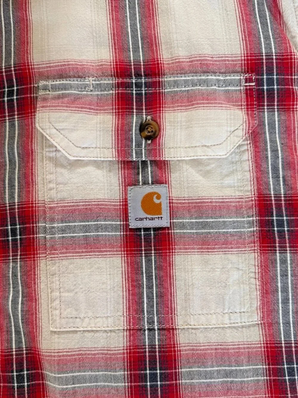 Carhartt Men's Button Down Shirt Plaid Relaxed Fit 2XLT Indie Modern Western